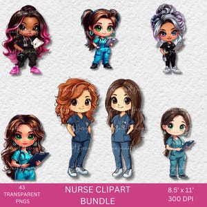 Verpleegkundige clipart, medische pop clipart, chibi clipart, gezondheidszorg clipart, verpleegkundige png, ziekenhuisplanner, zusters clipart, vriend clipart