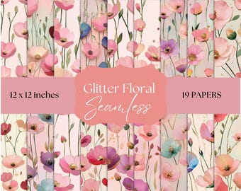 Blumen digitales Papier, Blumen Musterdesign, Blumen Drucke, Blumen Hintergrund, Frühlings digitales Papier, Florales digitales Papier, Sammelalbum