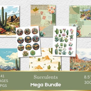 Aquarelles florales succulentes Cactus Clipart, clipart verdure Cactus mexicain, collection de cliparts numériques Cactus, clipart cactus aquarelle