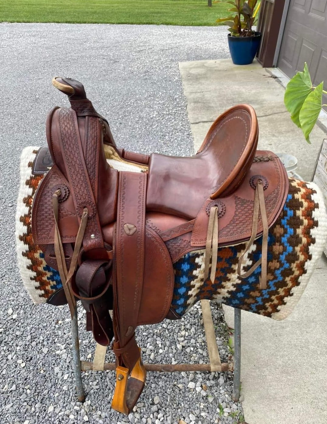 Selle Western Ashmina Saddlery – Cuir – Taille 12-18 – Enfant Et Adulte – Neuve