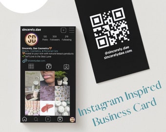 Wizytówka Instagram, Wizytówki, Szablon Canva