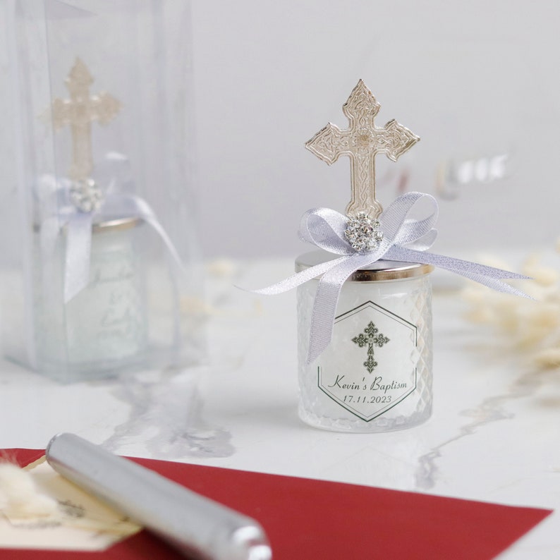 Baptism Candle Favors Personalized Christening Favors First Etsy