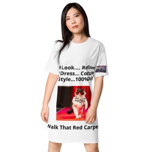 Walk That Red Carpet  T-shirt dress