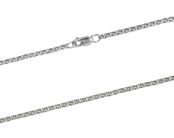 Argentium Silber 960 2 mm Rundkette 40 cm und 45 cm