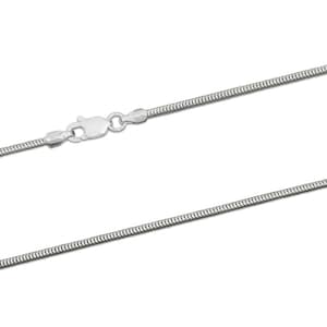 Sterling zilveren 1,4 mm ronde slangenketting ongekeurd 100% gerecycled zilver