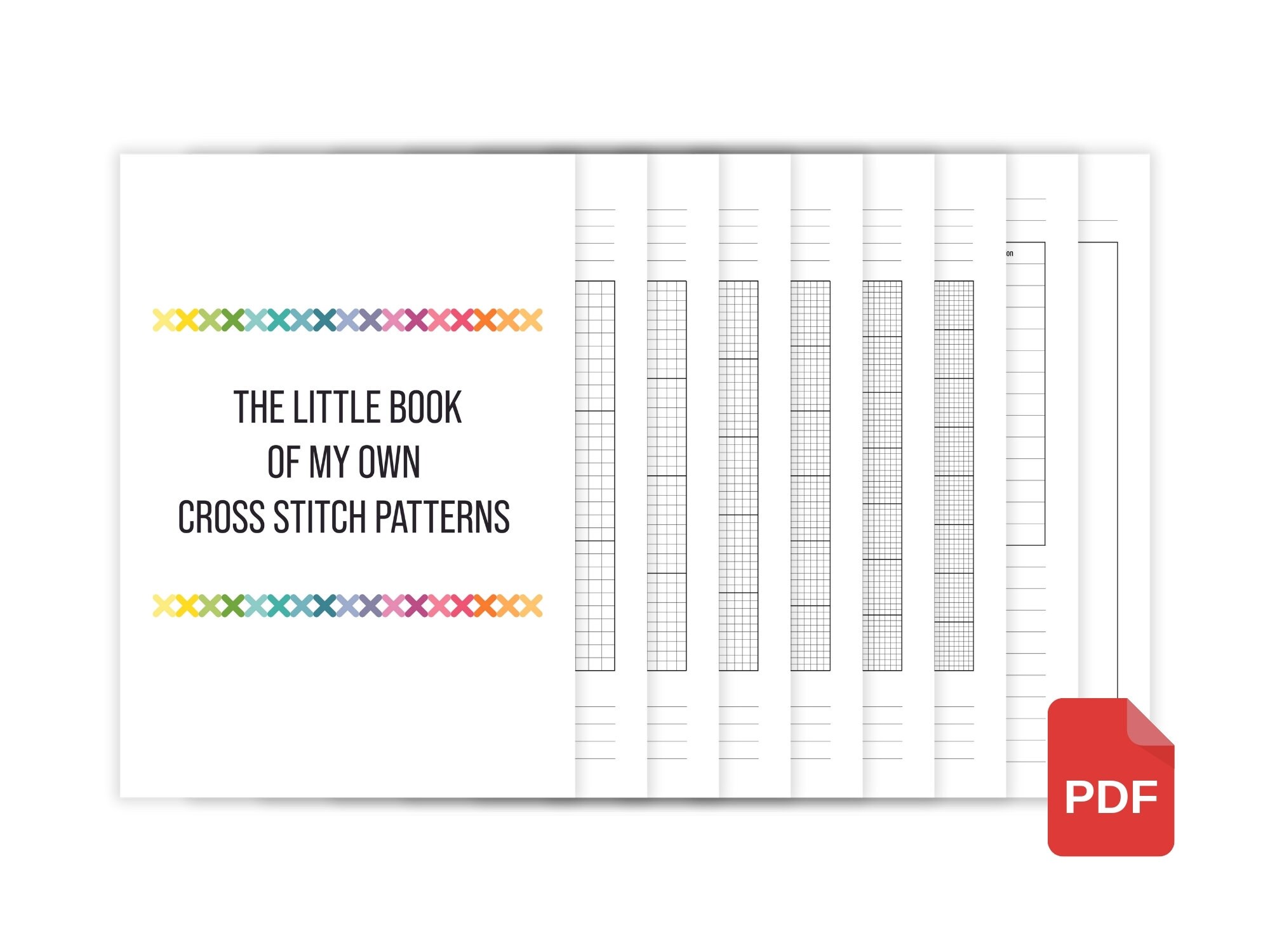 Printable Cross Stitch Pattern Planner Create Your Own Designs 6 Grid ...