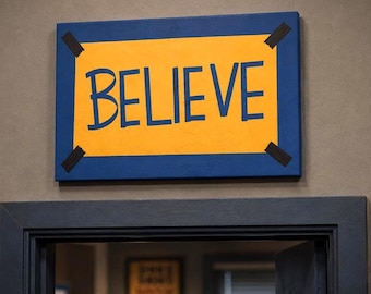 Believe Sign Canvas Art: Inspirational Decor