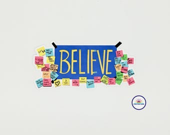New Believe Sign Sticker | WATER UV RESISTANT | Motivational Design