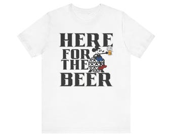 Mickey Mouse Here for the Beer Tee - Food and Wine Festival Shirt