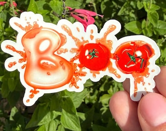 Boo Tomato Sticker, Funny Reality TV Quotes, UV Water Resistant, Tumbler Decal, Laptop, Notebook