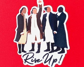 Hamilton Sticker: Founding Friends Silhouette - Water Resistant Vinyl Decal