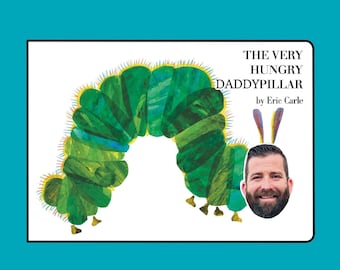 Custom Face Stickers: Personalized 'The Very Hungry [Name]pillar' Gift