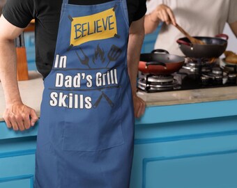Believe Sign Apron for Dad | Grilling Gift | Coach Fan