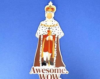 King George Sticker | Funny Hamilton Fan Water Resistant Sticker | For Tumbler Laptops