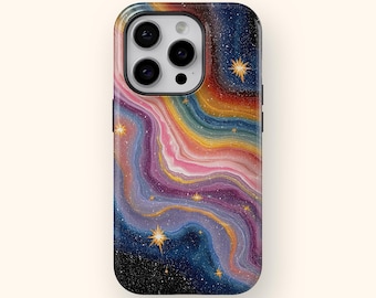 Galaxy Star Phone Case For iPhone 17 16 15 14 13 12 11 And Samsung Galaxy S25 S24 S23 S22 S21 Cosmic Nebula Celestial Colorful Abstract Gift
