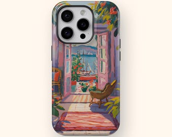 Etui na telefon Henri Matisse, Otwarte okno, Sztuka Basquiata, Etui na iPhone'a z motywem artystycznym, Kolorowe etui z obrazem, Prezenty dla malarzy, Etui na iPhone'a