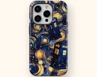 Dr Who Tardis iPhone Case, Gift For Dr Who Fan, Tardis Present, Whovian, Parody Art, Mashup Art, Police Box, Time Machine, Exploding Box