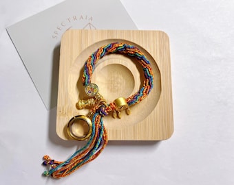 Tibetan Om Mani Padme Hum Dreamcatcher Luck Colorful Samsara/Reincarnation Bracelet