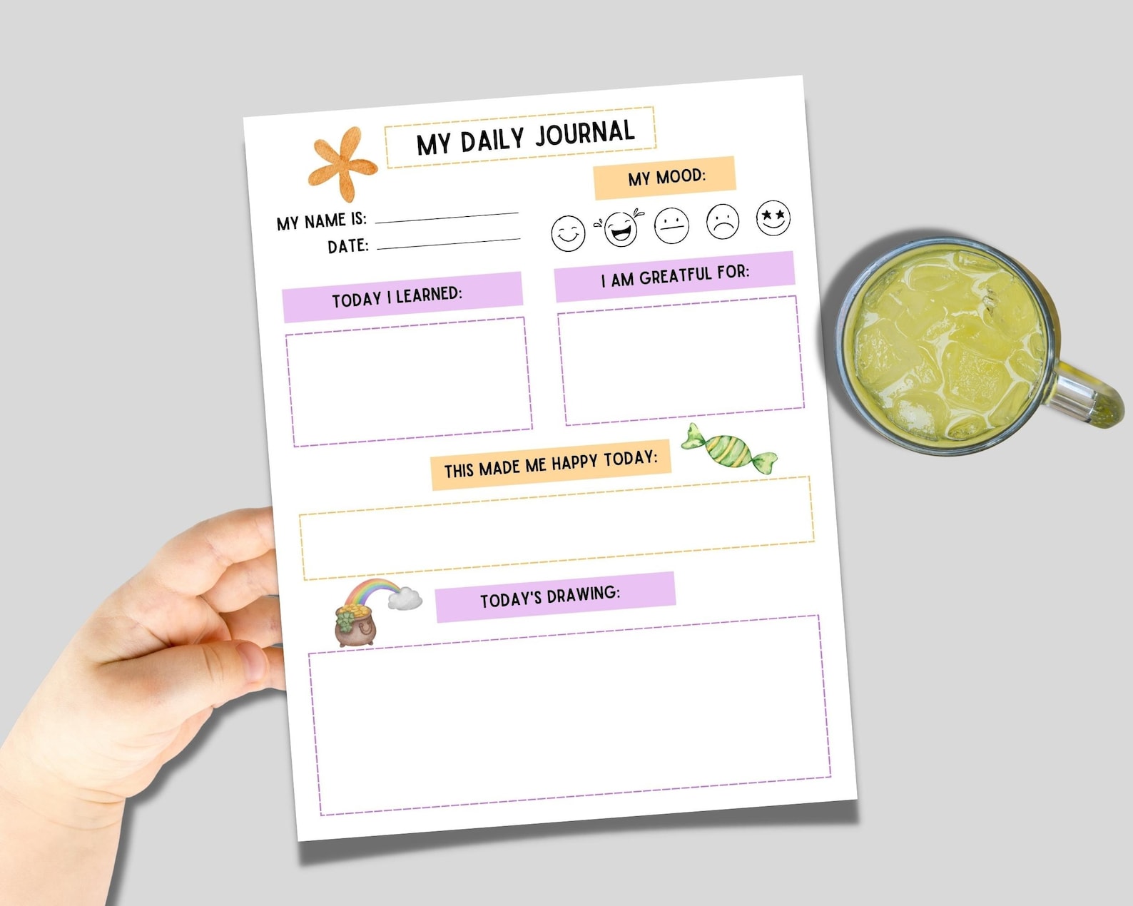 Kids Daily Journal Printable, Journal for Kids, Diary of Children, Kids ...