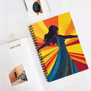 Affirm Your Day Logo Spiral Lined Notebook, positive daily affirmations, journaling