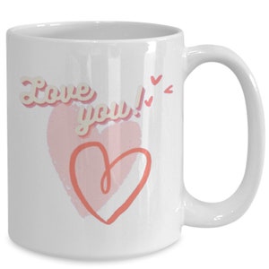Liebe dich Becher, Herzen Becher, Liebe dich Geschenk, Valentinsgruß, Geschenk für Freund, Freundin, Mutter, Tochter
