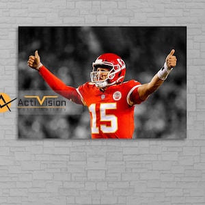 Patrick Mahomes Football Player, Football Prints , Sports Wall art, Football Poster/Canvas Prints Patrick Mahomes, Sports Canvas Wall art