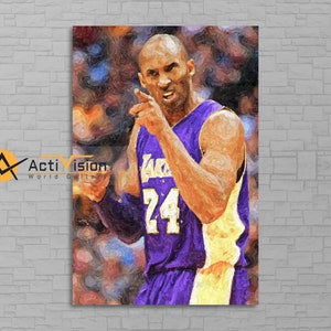 Kobe Canvas Wall Art Poster Kobe Gigi Legendary Basketball Player Posters  Inspirational Sports Superstar Oil Painting Posters Modern Room Wall Decor