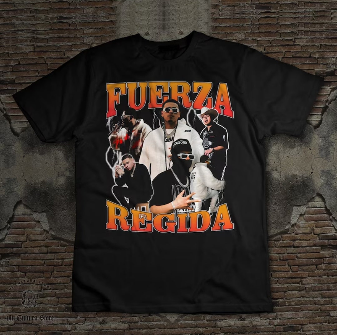 Fuerza Regida Vintage Look Tshirt Playera Regional Mexicano Etsy