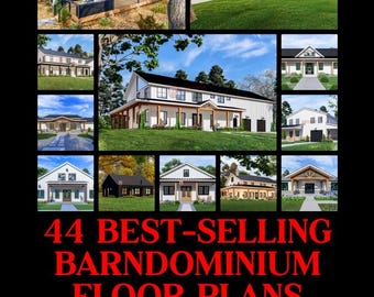Libro electrónico de planos de Barndominium / Los 44 mejores planos de Barndominium para la casa de tus sueños