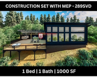 1 Bedroom Barndominium Floor Plan | Cozy and Modern Tiny Home Design | Digital Download