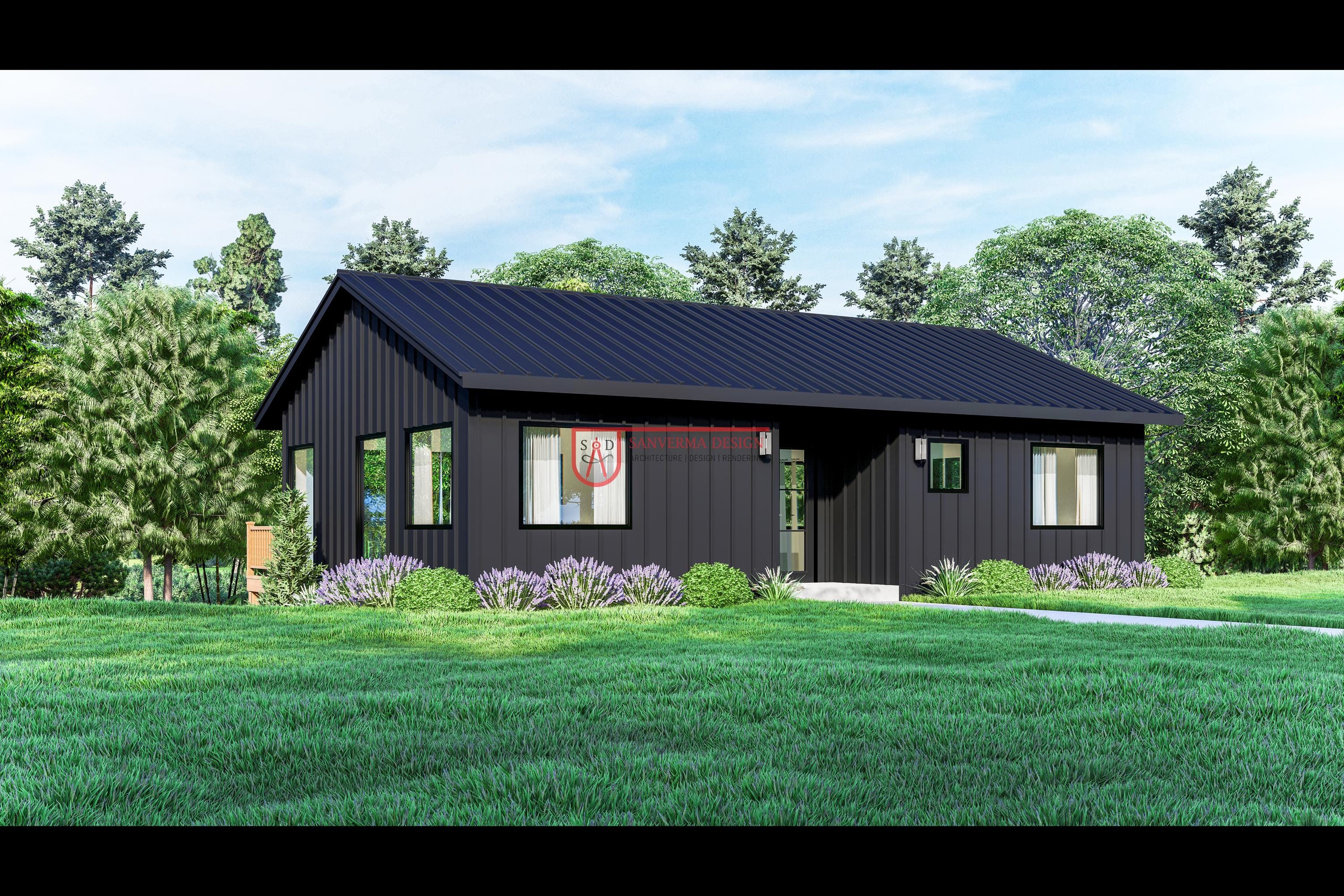 Modern 2 Bedroom House Plan | 1200 Sq Ft With Walkout Basement (PDF ...