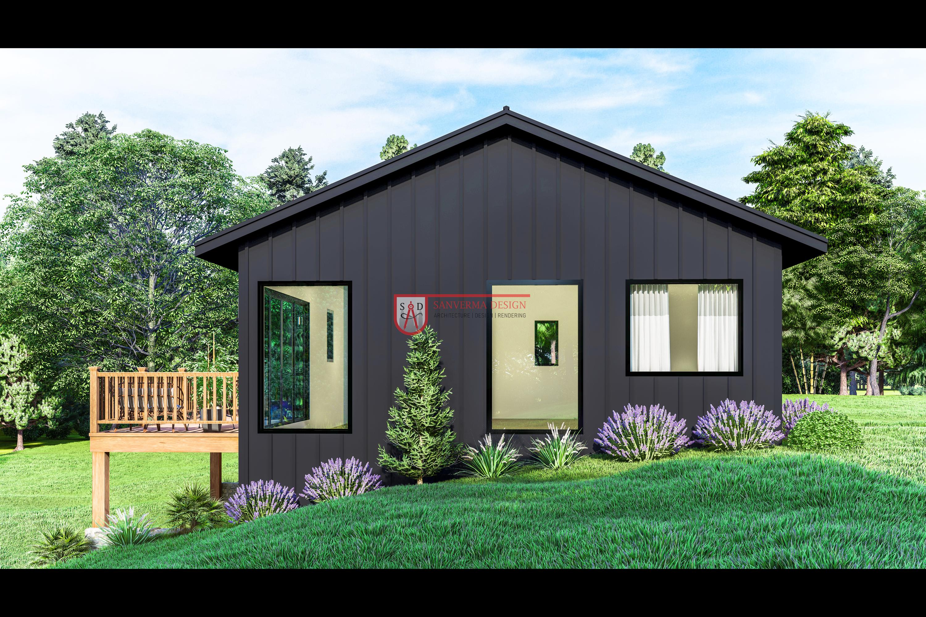 Modern 2 Bedroom House Plan | 1200 Sq Ft With Walkout Basement (PDF ...