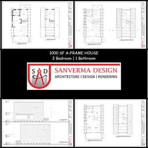 A-Frame House Plan | 1000 SF Cabin Design (PDF) | 217SVD image 9