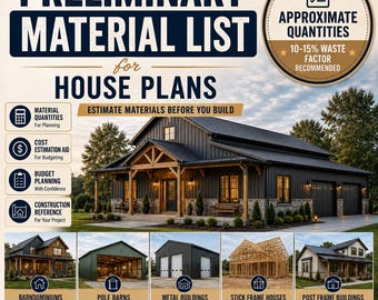 Estimate Materials Before You Build | House Plan Material List & Cost Planning Guide