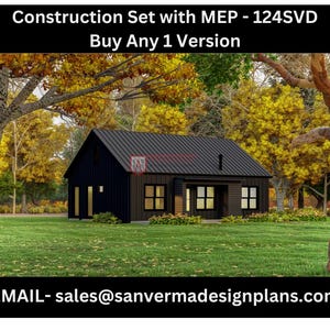 Barndominium Plan  | 2 Bedroom 2 Bath Small House - 124SVD Versions