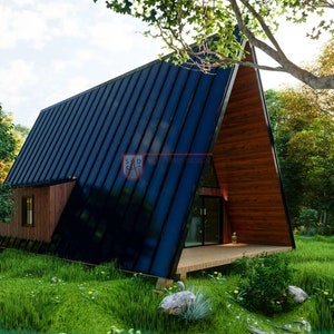 A-Frame House Plan | 1000 SF Cabin Design (PDF) | 217SVD image 8