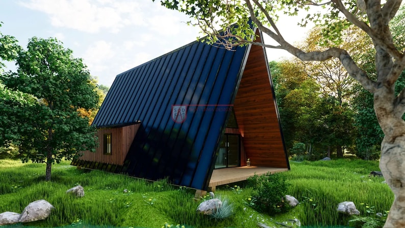 A-Frame House Plan | 1000 SF Cabin Design (PDF) | 217SVD image 8