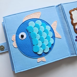 Patrón DIY para hacer una página de peces.