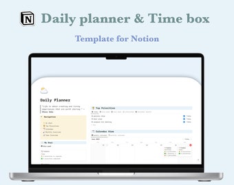 Notion Daily Planner & Time Box: zum Verfolgen von Zielen/Prioritäten und Zeitmanagement