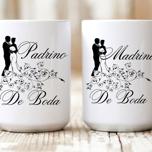 Padrinos de Boda Mug, Wedding gift, Godparents Gift, wedding Day, Madrina gift, Padrino gift,Ceramic Mug 15oz