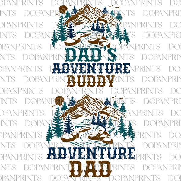 Bundle Daddy's Adventure Buddy Png, Adventure Dad Png, Father's Day Png, Father And Child, Camp Life, Dad And Son Matching Shirt, Daddy Gift