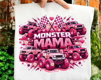 Monster Trucks Mama Png, Pink Monster Truck Mom Shirt Design, Mama Truck Png, Mother's Day Gift, Truck Mom Png, Off Road Mama Sublimation,
