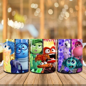 Cartoon Emotions 11oz Mug Wrap Sublimation, Today I Feel 11oz Mug Template Design, Mental Health Png, Character Coffee Cup, Digital Download