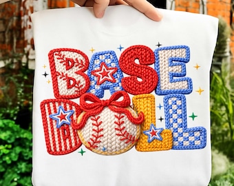 Latch Hook Yarn Baseball Coquette Png, Game Day Baseball Png, Faux Yarn Baseball Mama Png, Crochet Sports Mom Png,Retro Brushstroke Baseball