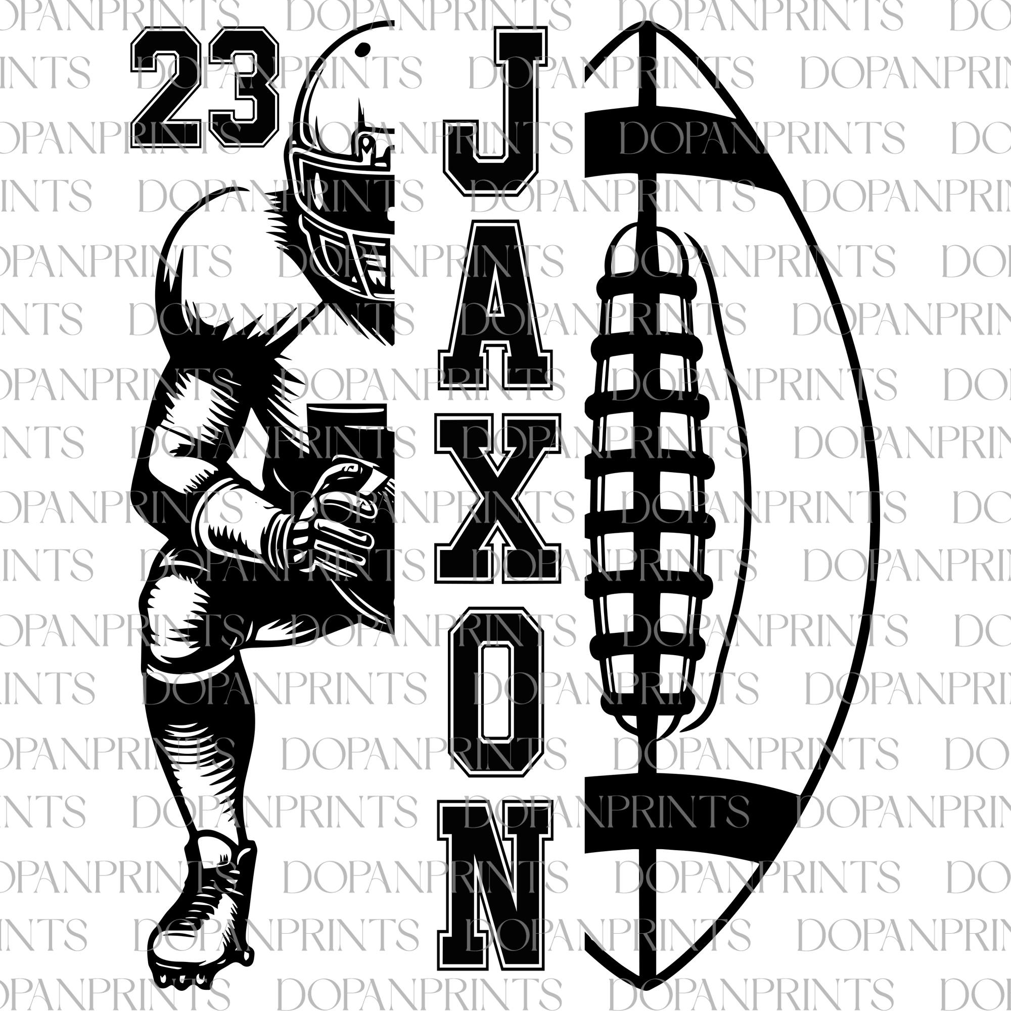 Custom Name and Number Football Svg, Football Mom Svg, Personalized ...