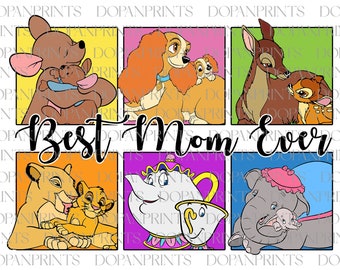 Best Mom Ever Png, Cartoon Character Png, Retro Mama Png, Family Trip 2024 Png, Magical Kingdom Png, Mother's Day Png, Family Vacation Png