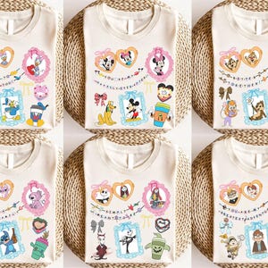 Paquete de lazos de espejo mágico con forma de corazón de dibujos animados de moda PNG, películas de dibujos animados coquetas PNG, vacaciones familiares PNG, camiseta familiar de princesas, viaje de chicas PNG