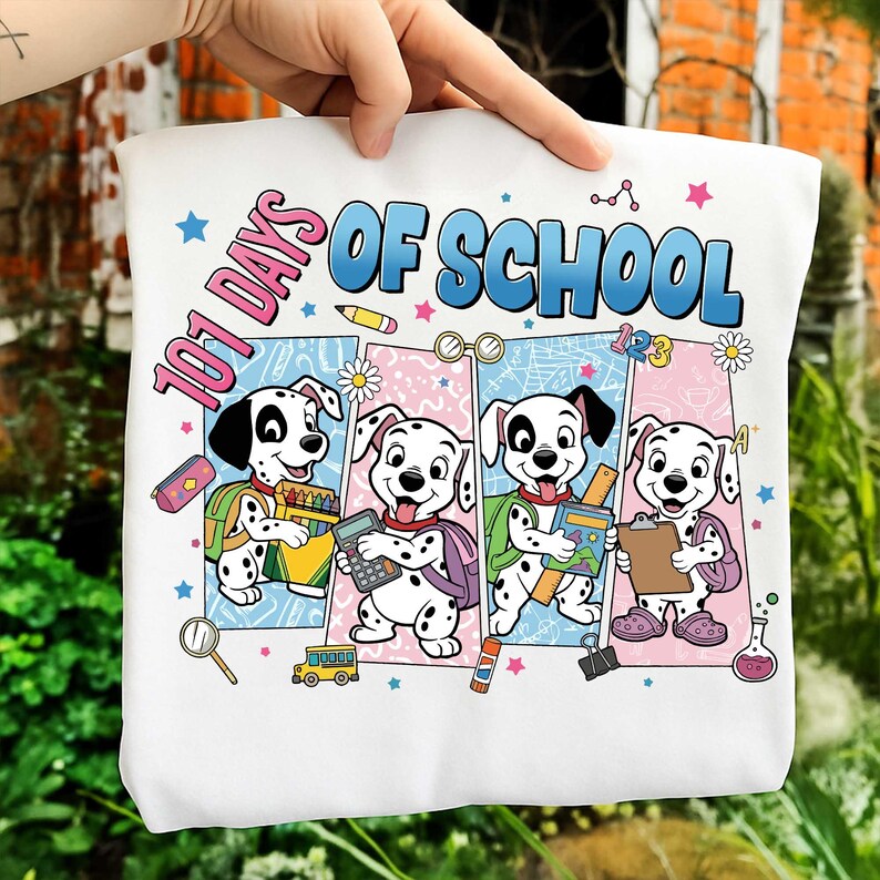 101 Days of School Png, Cartoon 100th Day of School Png, 101 Days ...