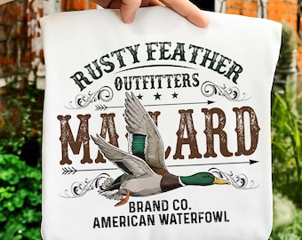 Mallard Duck Hunting Vintage Png, Duck Hunter Png, Hunting Season, American Waterfowl Graphic, Mallard Duck PNG, Hunting Sublimation Design
