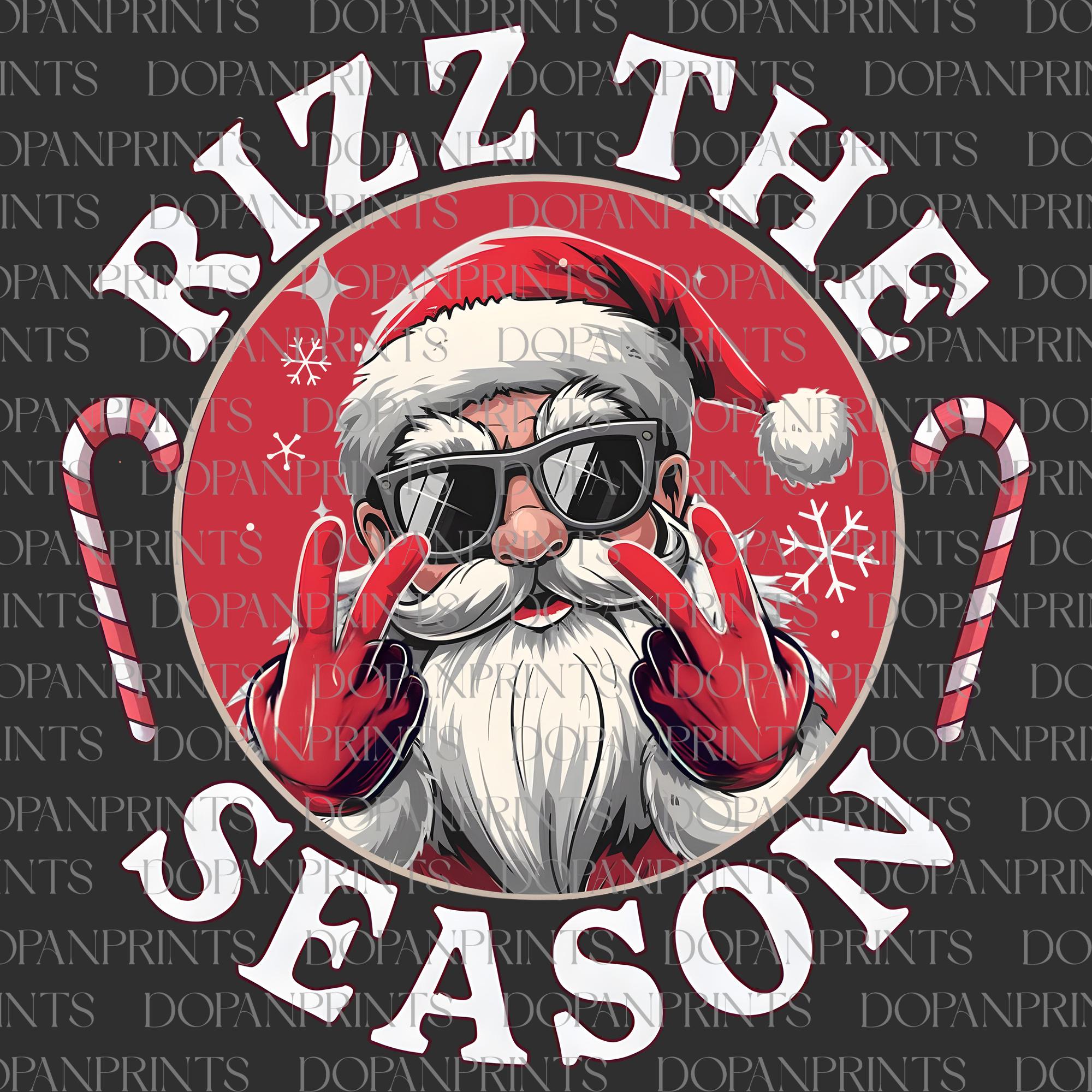 Rizz the Season Png, Skibidi Rizzmas Christmas Png, Santa Bruh ...